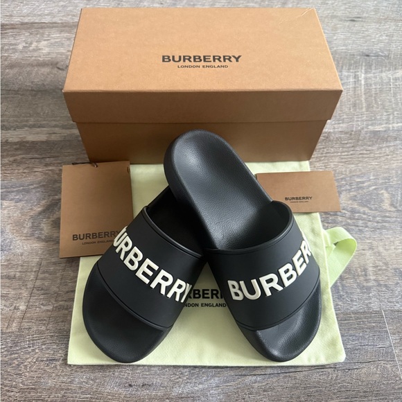 Burberry Black Slide Sandals women size 36 US size 6 - Picture 3 of 8
